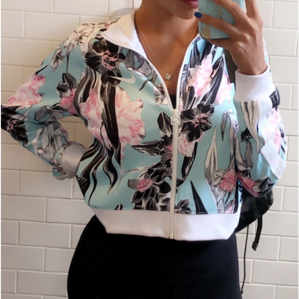 NIKE floral full zip jacket